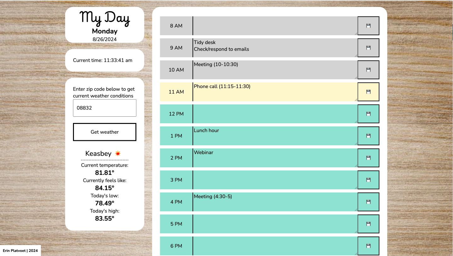 My Day: A way to organize your tasks for the day, keep an eye on the time, & see your local weather.